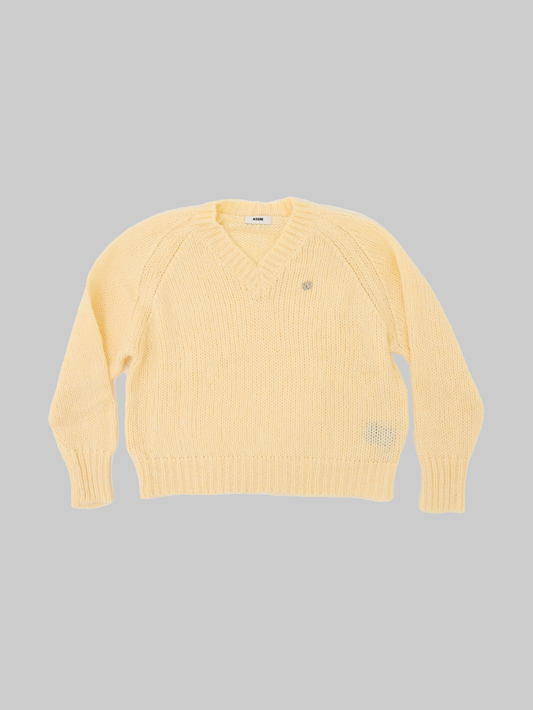 Anagram V Neck Sweater in Cream