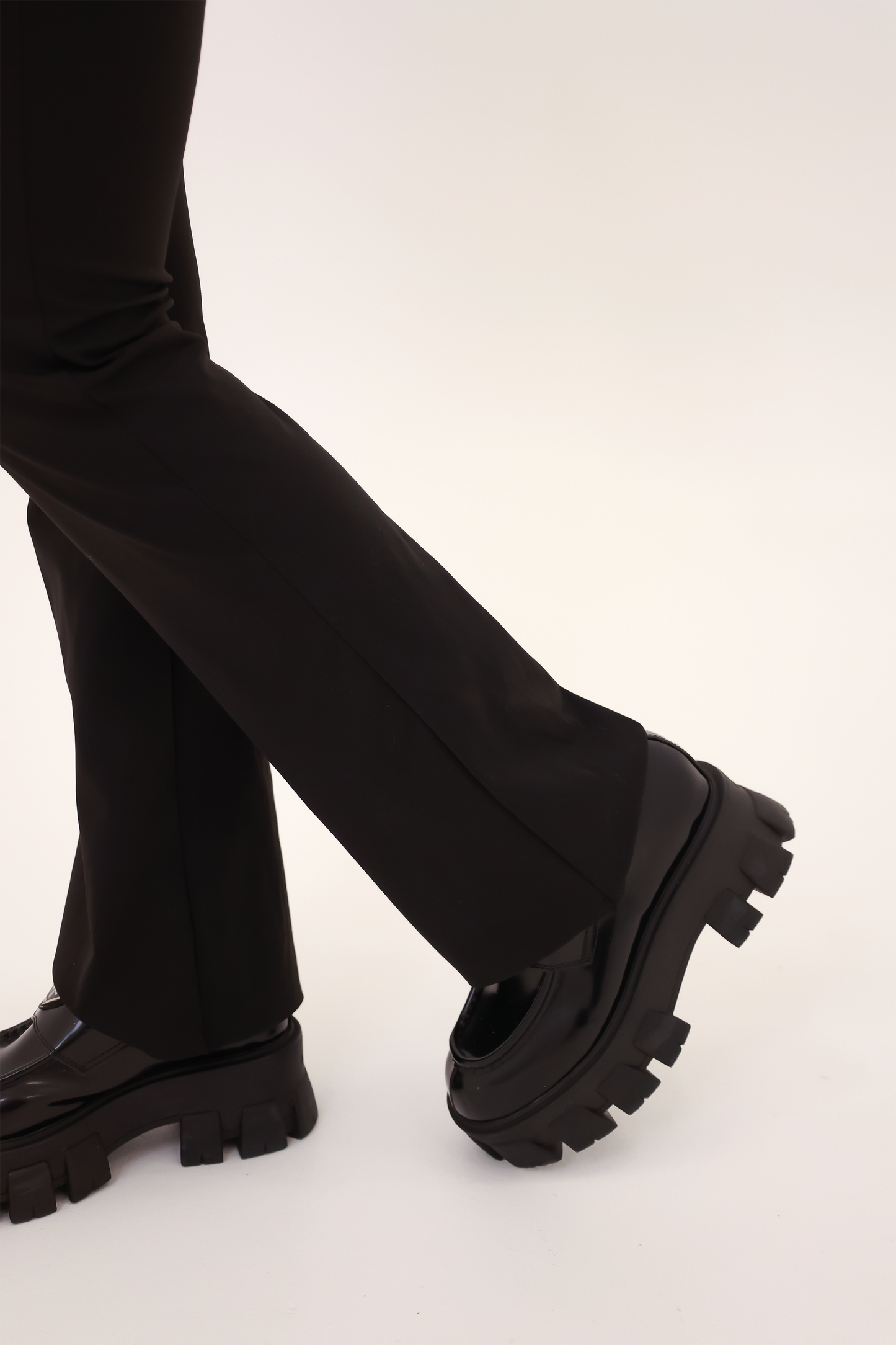 Flared Trousers in Black