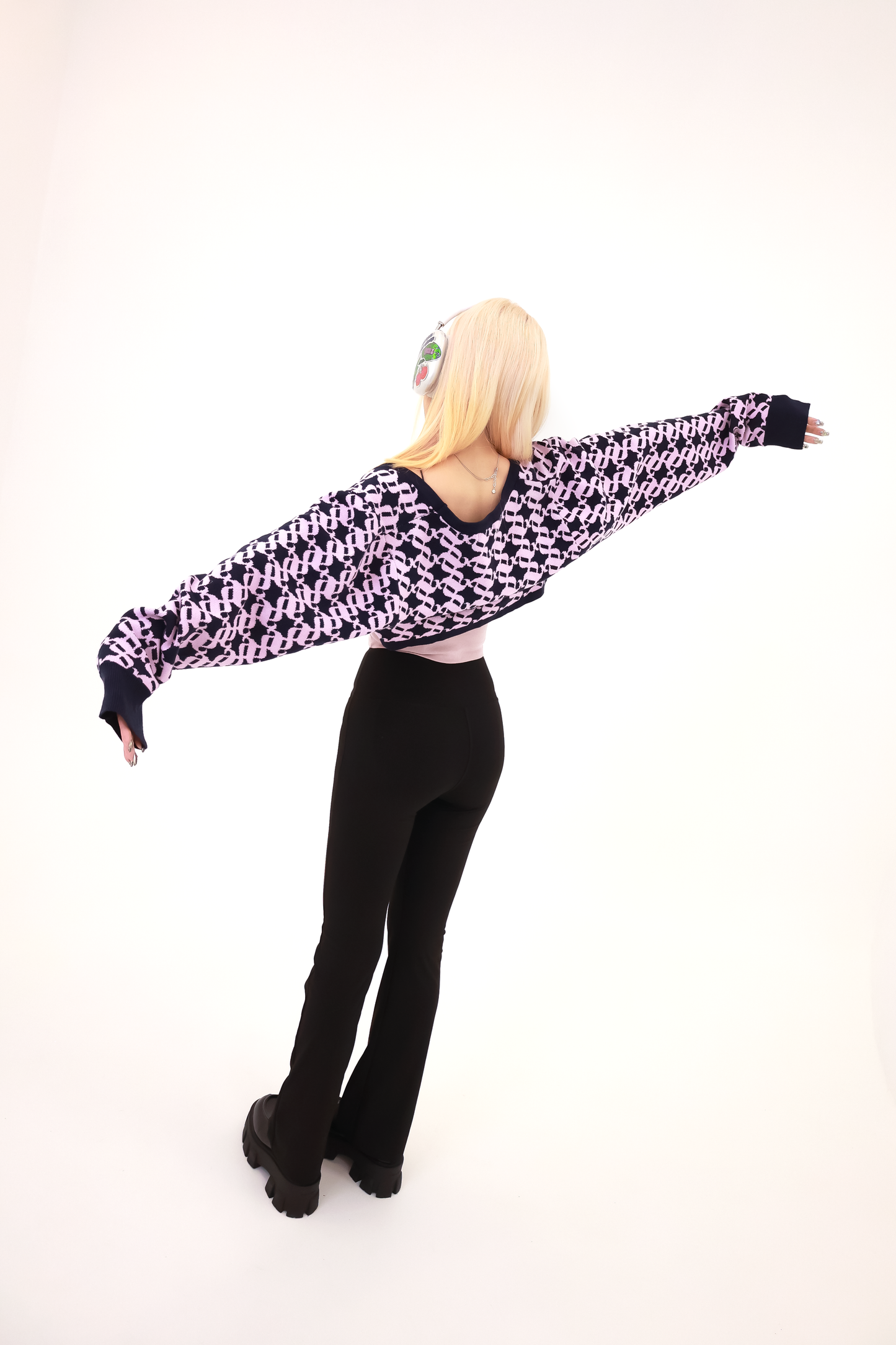 Flared Trousers in Black