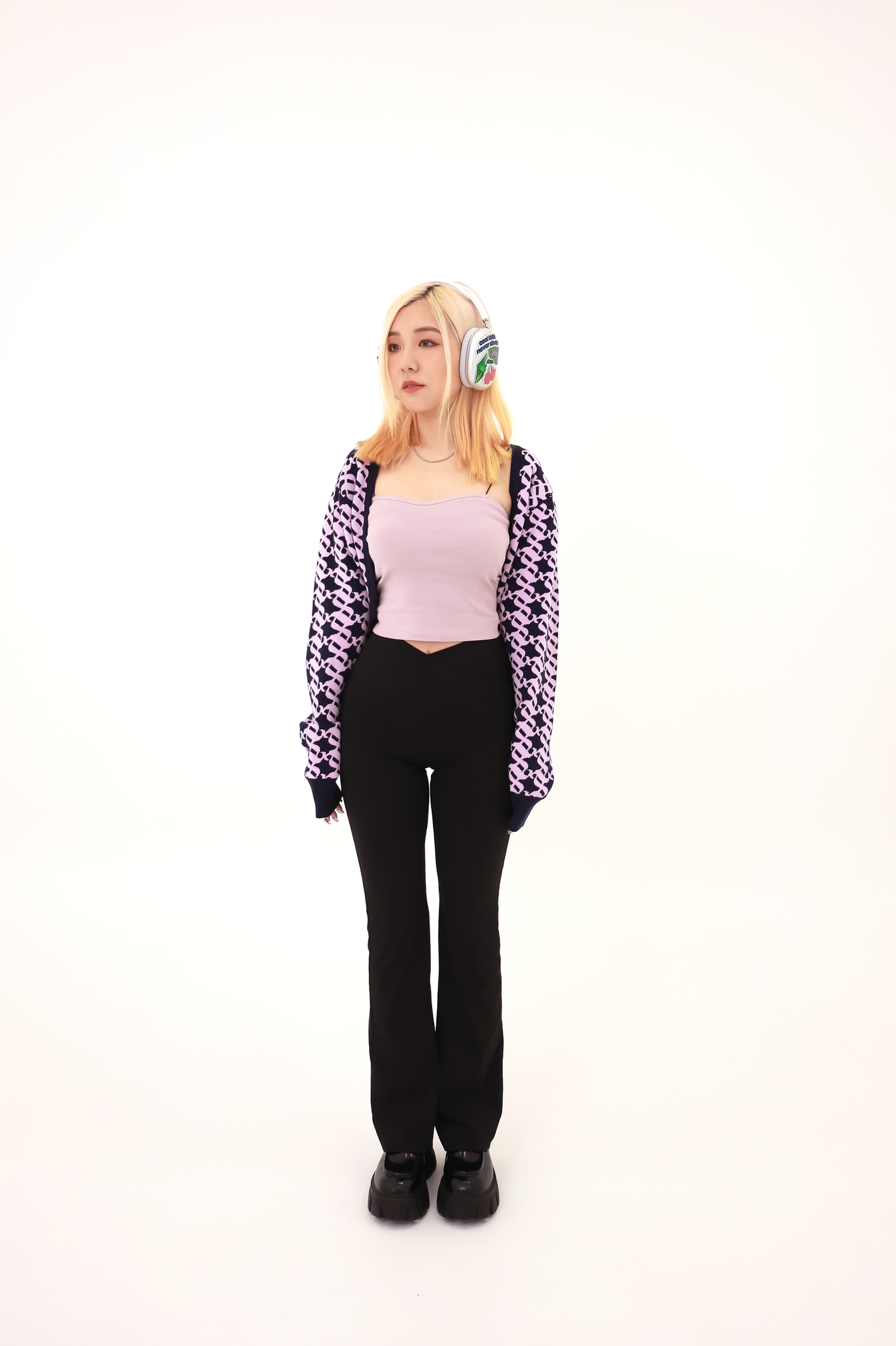 Flared Trousers in Black