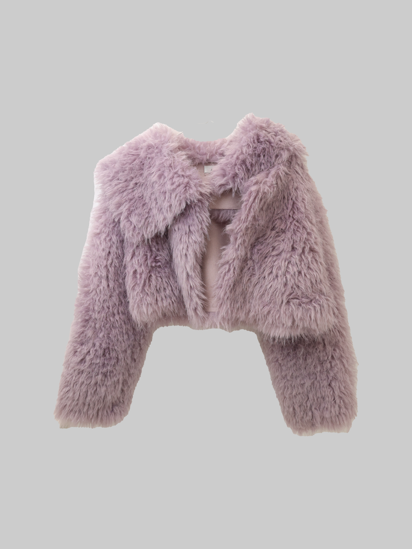 asuni Faux Fur Collar Evening Cape for party Coat in pink