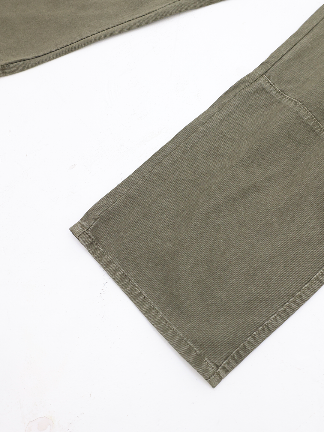 US Army Straight Legs Denim Pants In Army Green