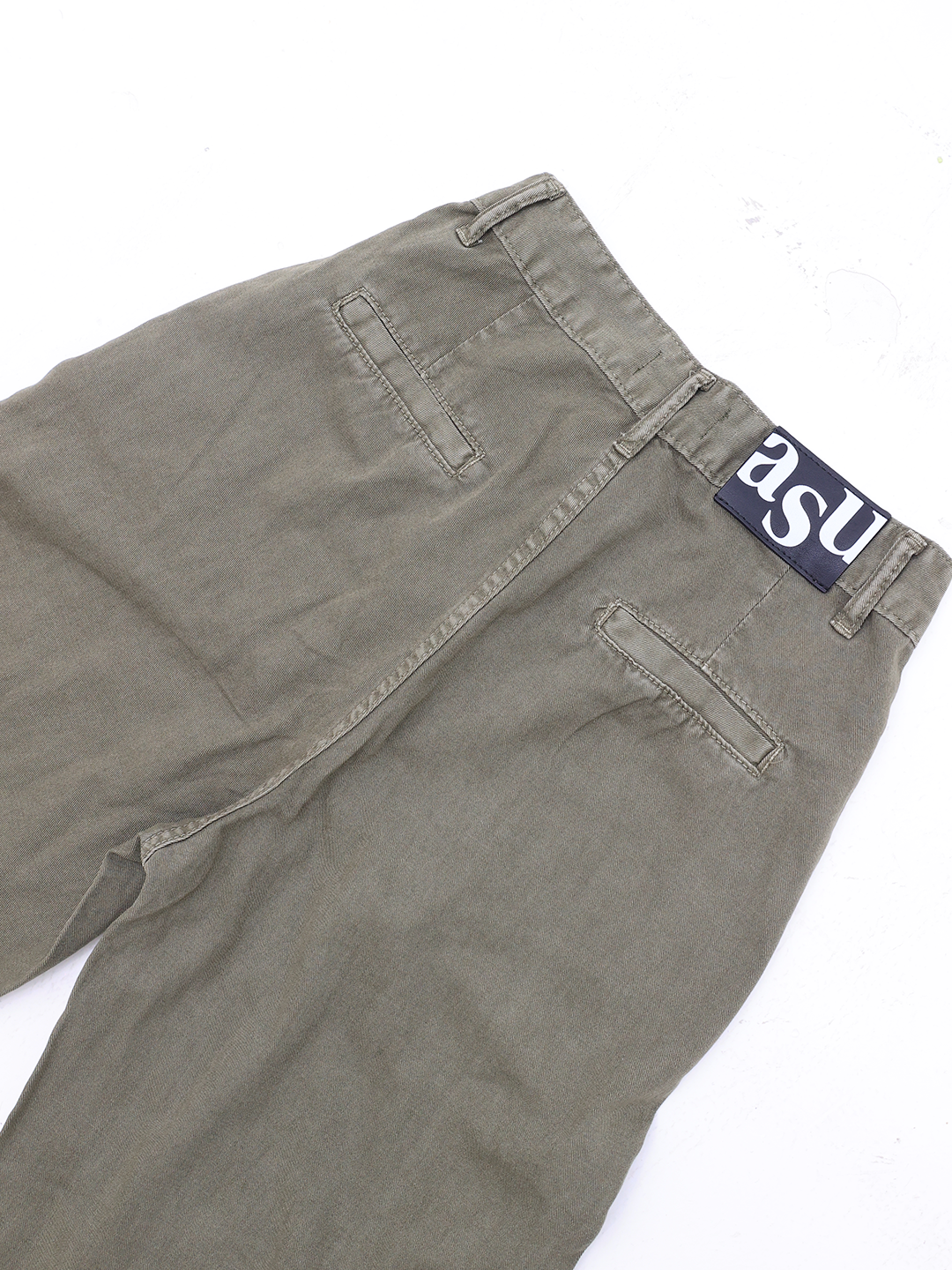 US Army Straight Legs Denim Pants In Army Green