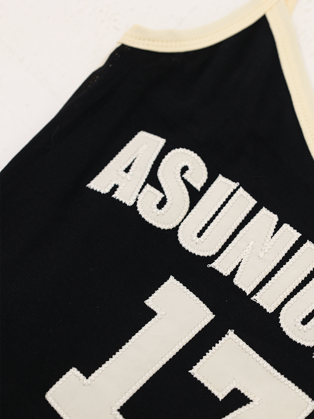 ASUNI CLUB 17 Cropped Jersey Tank Top (Black)