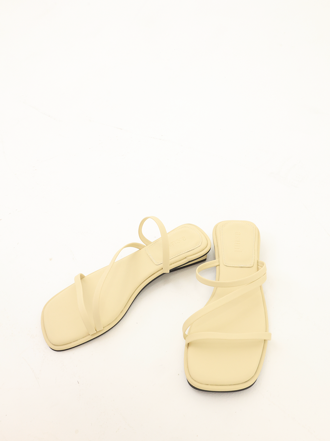 ASUNI Square Toe Candy Flip Flops in Yellow