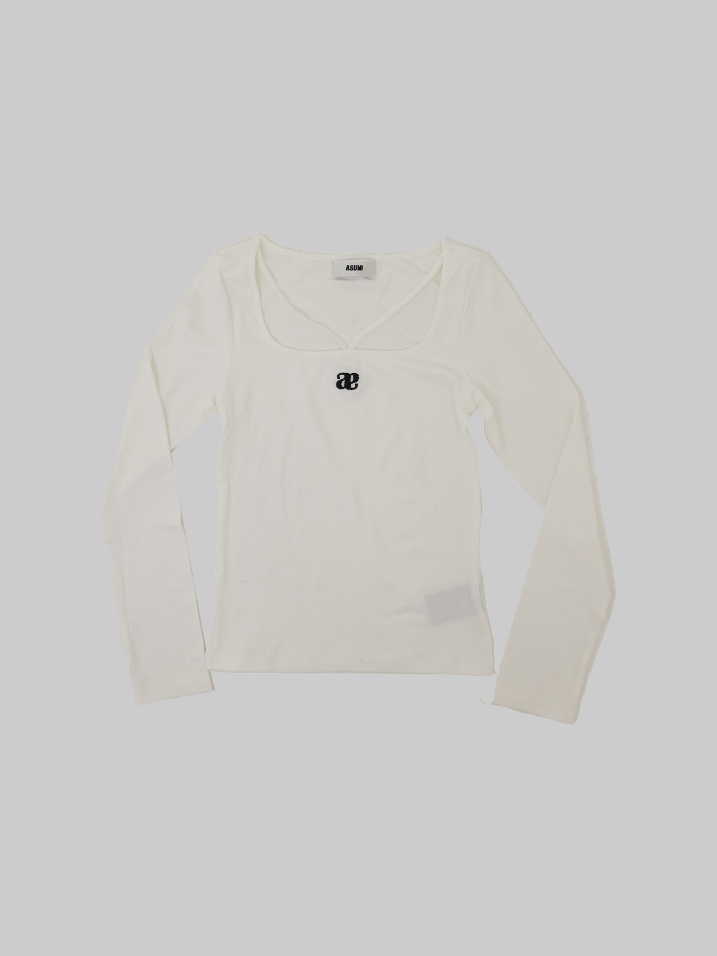Double A long sleeve top in white