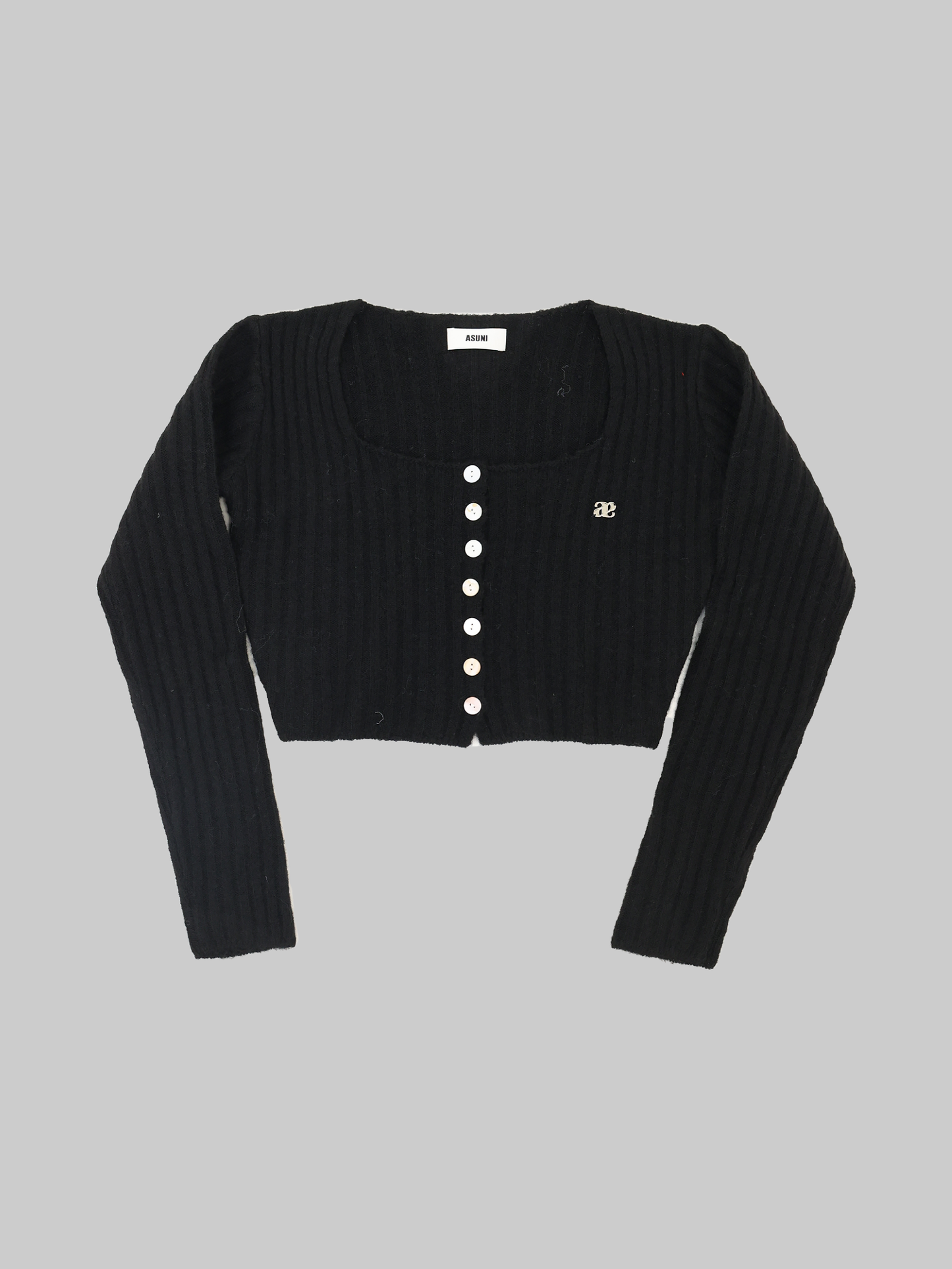 Anagram Front Buttons Knitted Sweater In Black