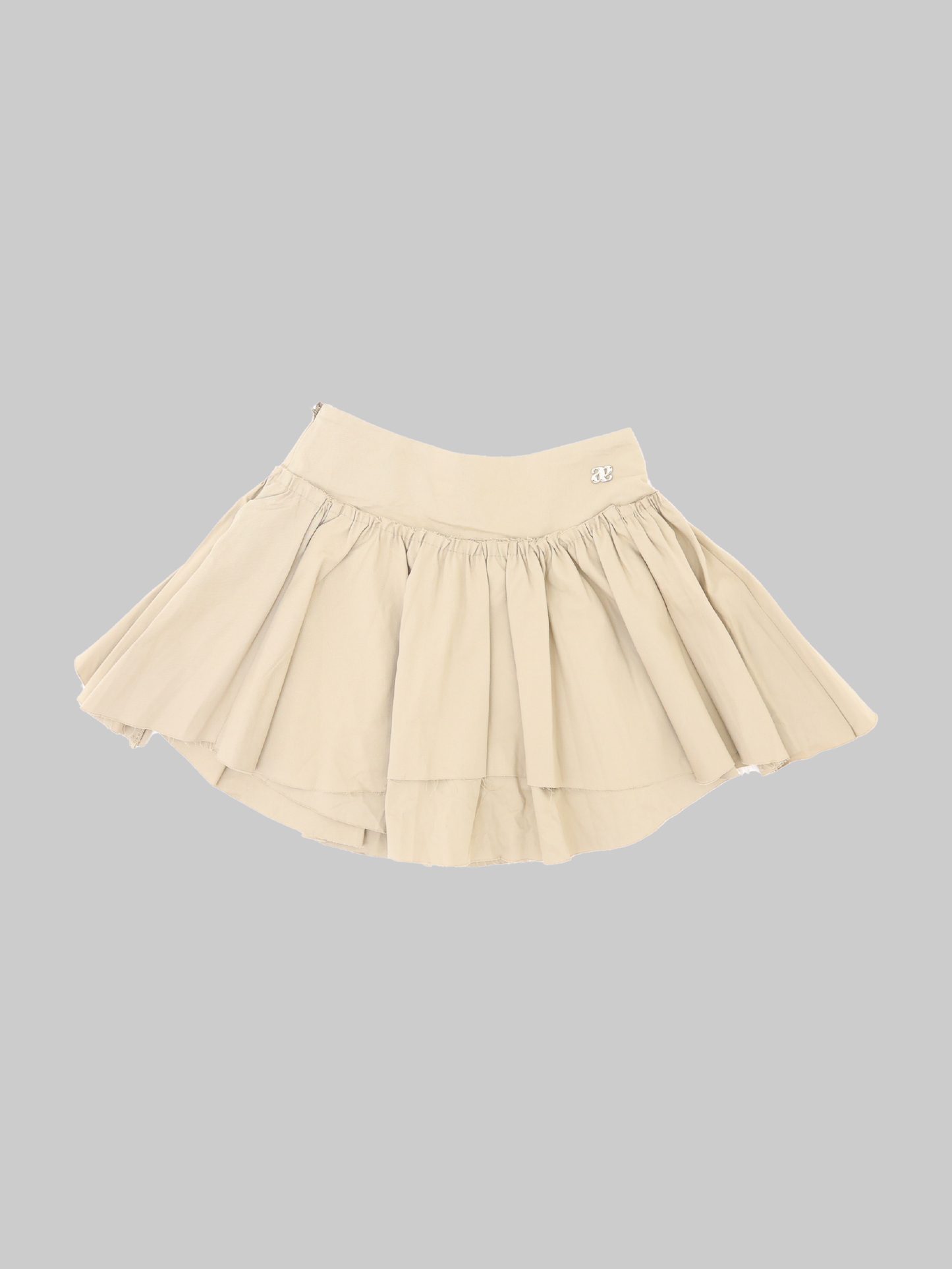 Double A logo tag pleated skirt