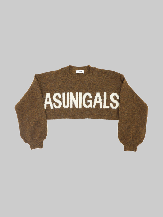 ASUNIGALS knitted Wool Long Sleeves in Brown