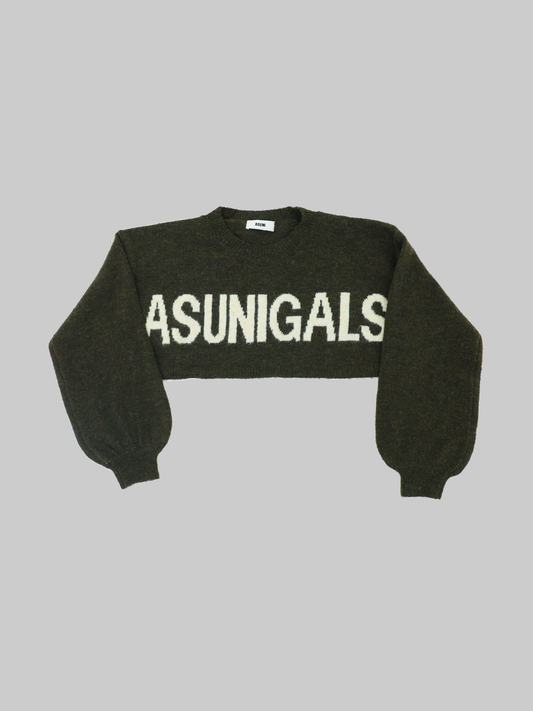 ASUNIGALS knitted Wool Long Sleeves in Green