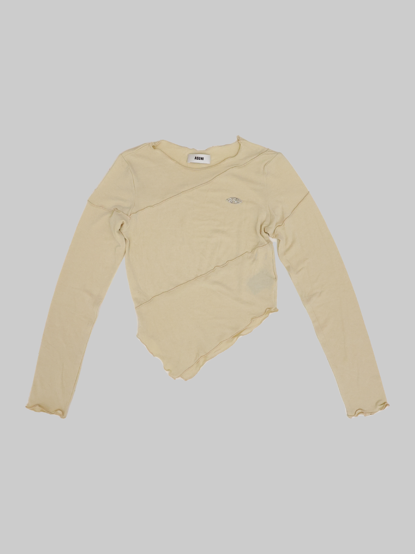 V-Shaped Jersey Layered Top In Yellow