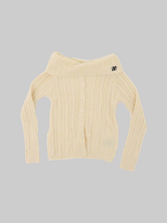 Anagram off-shoulder knitted sweater