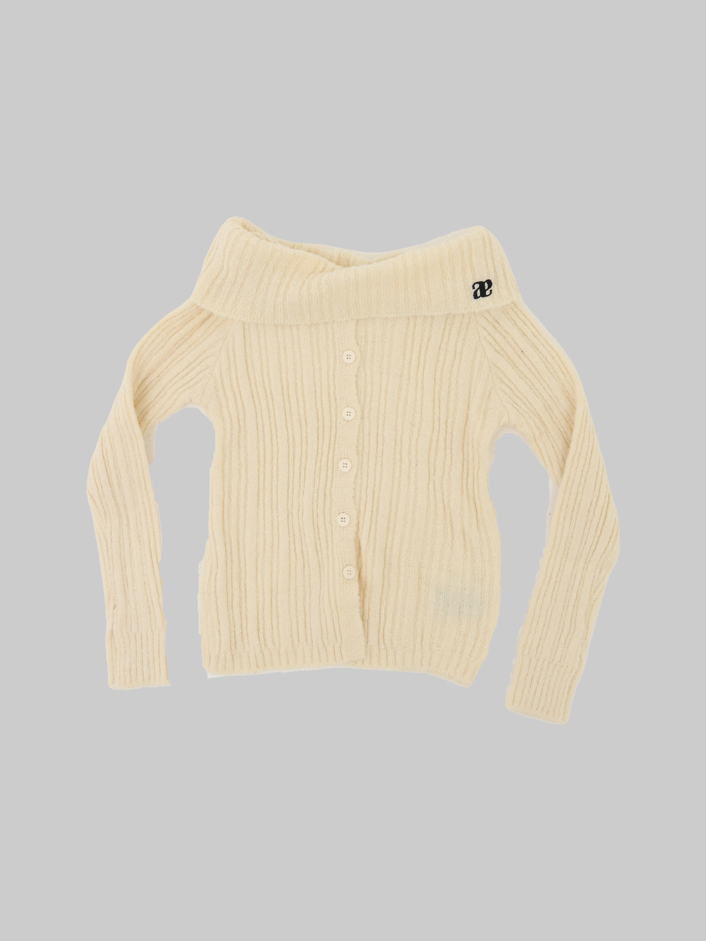 Anagram off-shoulder knitted sweater