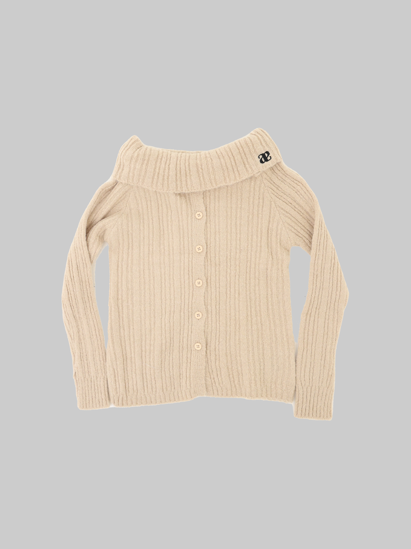 Anagram off-shoulder knitted sweater