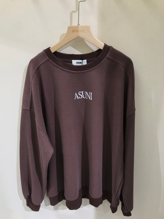 ASUNI Round Neck Sweatshirt in Maroon