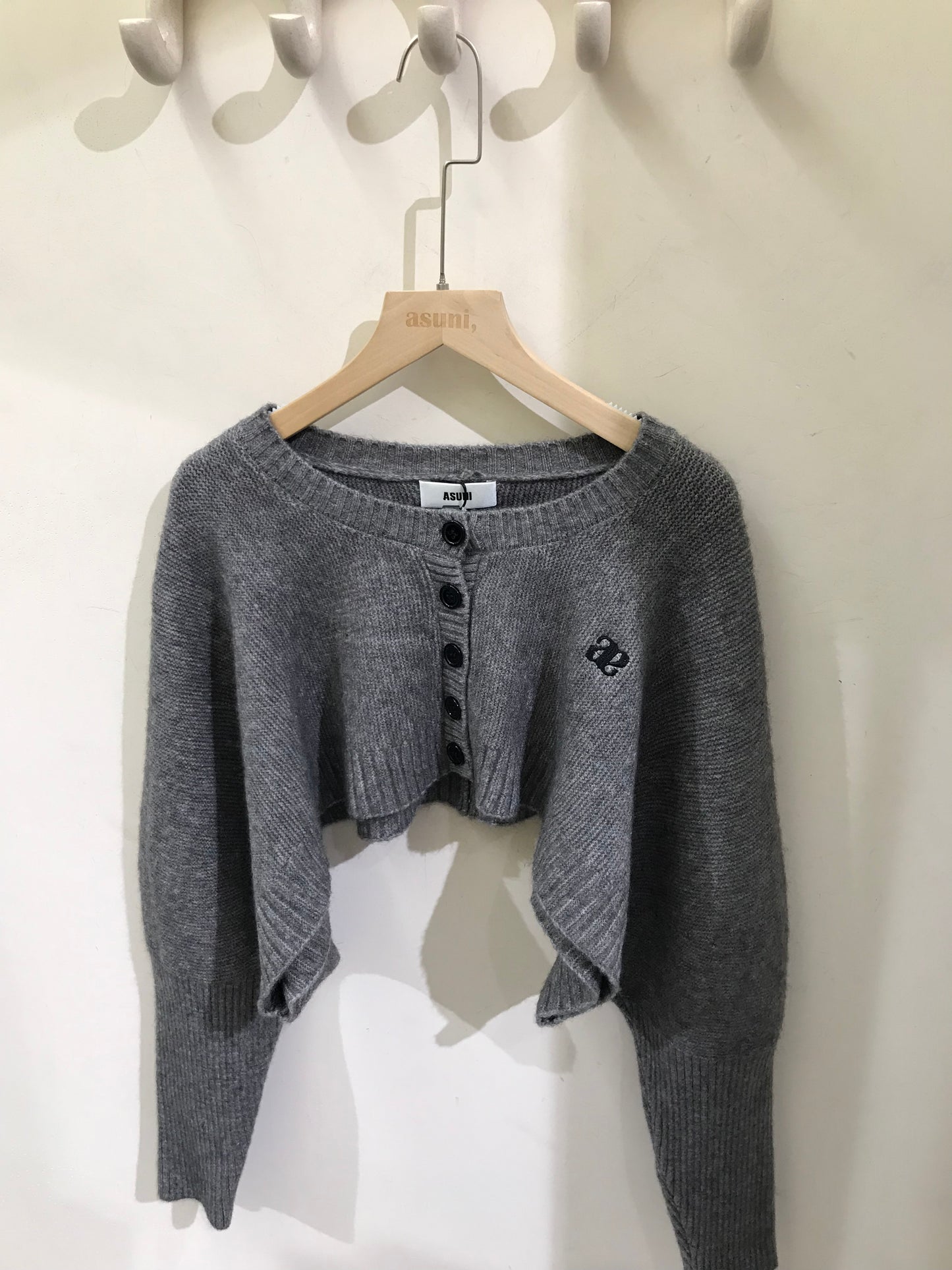 Double A bottoms crop coat in grey