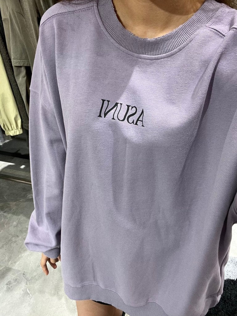 ASUNI Round Neck Sweatshirt in Purple