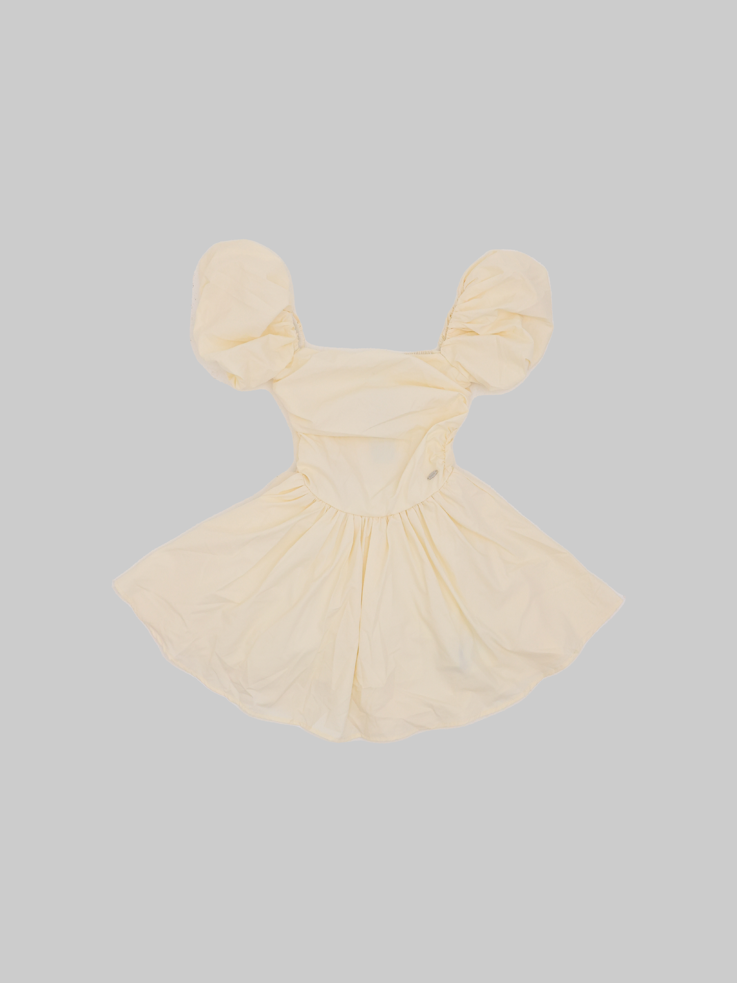Puff Sleeves Baby Doll dress(Yellow)