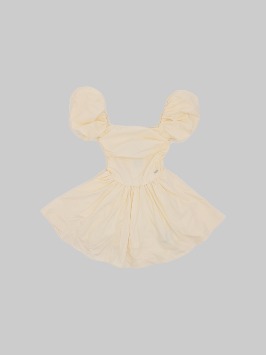 Puff Sleeves Baby Doll dress(Yellow)