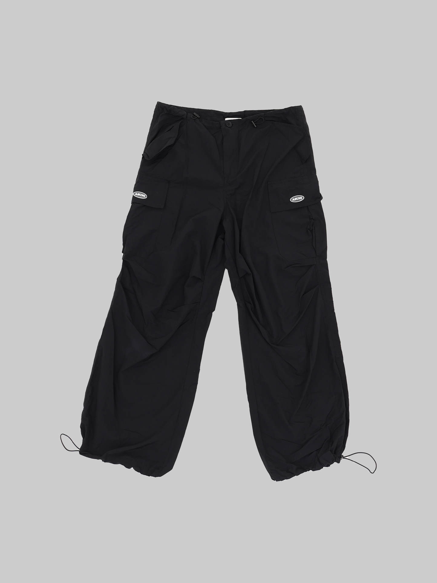 asuni Workwear Wide-Leg Cargo Pants (Black)