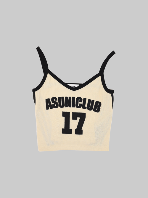 ASUNI CLUB 17 Cropped Jersey Tank Top (White)