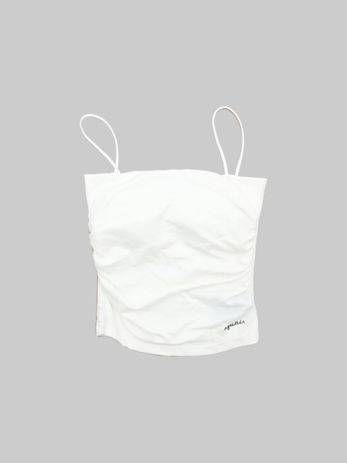 Miss Asuni, Wrapped Side Padded Camisole In White