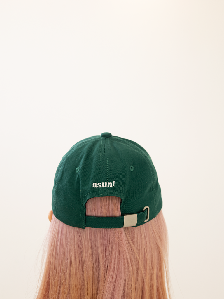 Embroidered ASUNI Baseball Cap In Green
