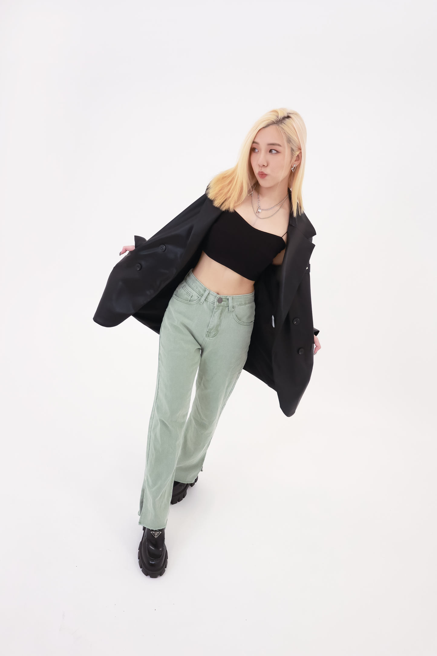 Lovesick High Waist Jeans In Green