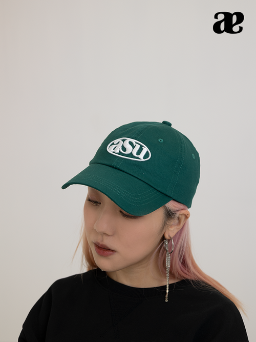 Embroidered ASUNI Baseball Cap In Green