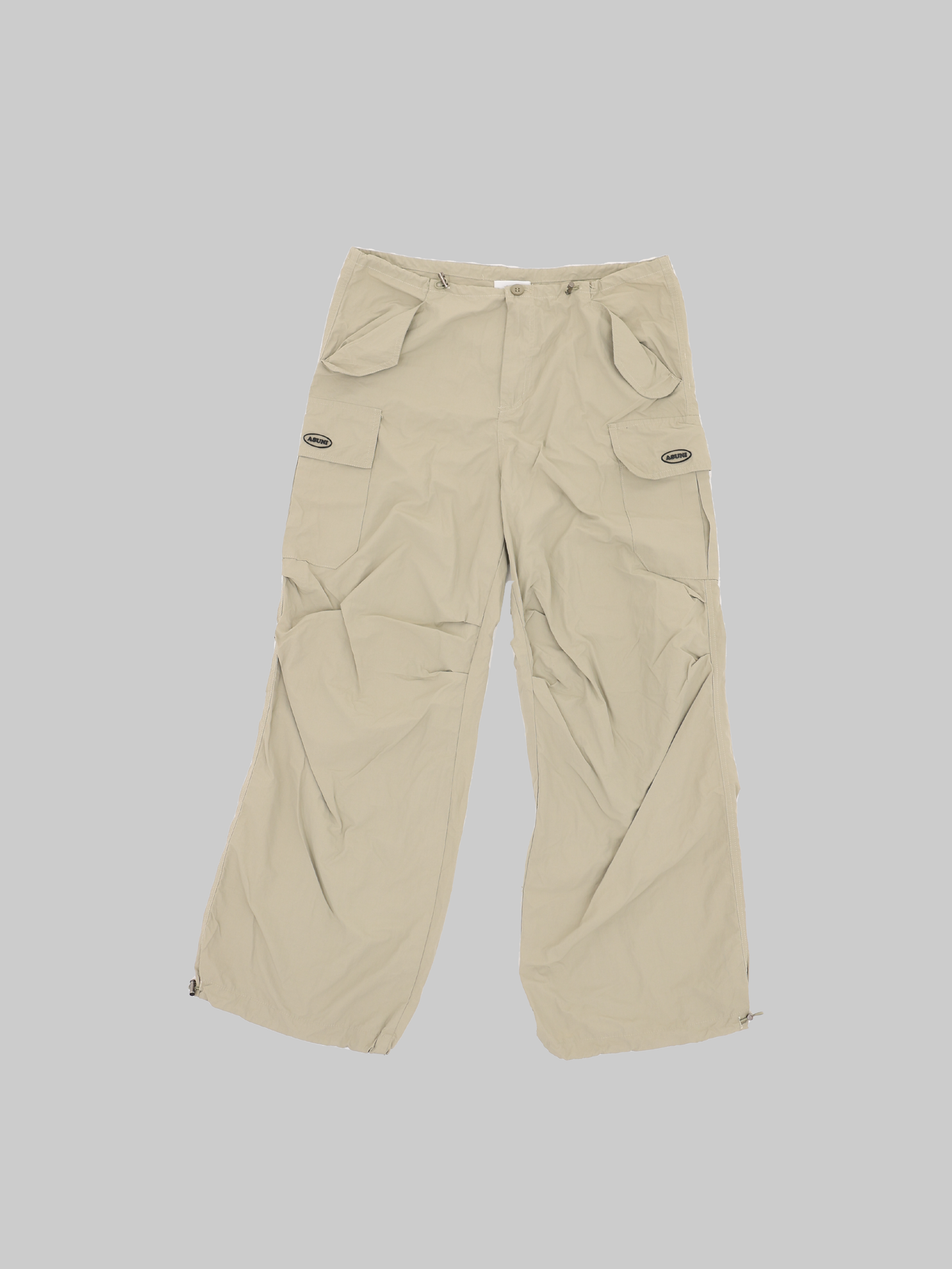 asuni Workwear Wide-Leg Cargo Pants (Khaki)