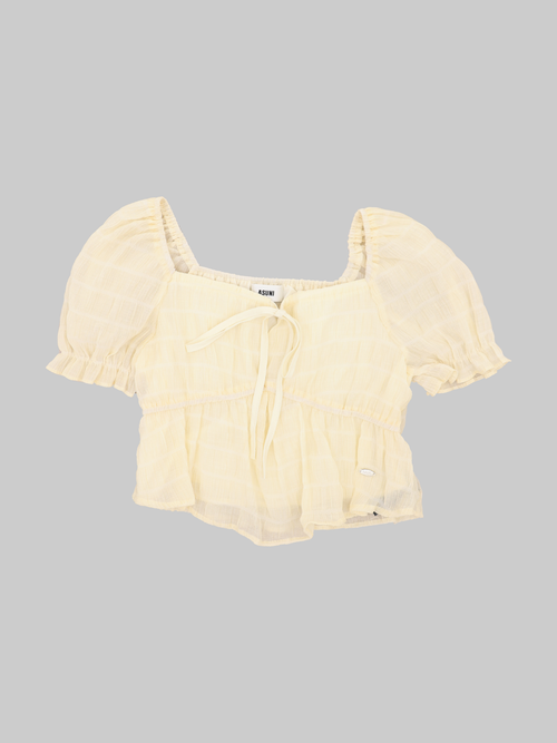 Cute Puff Sleeves Princess Blouse In Yellow