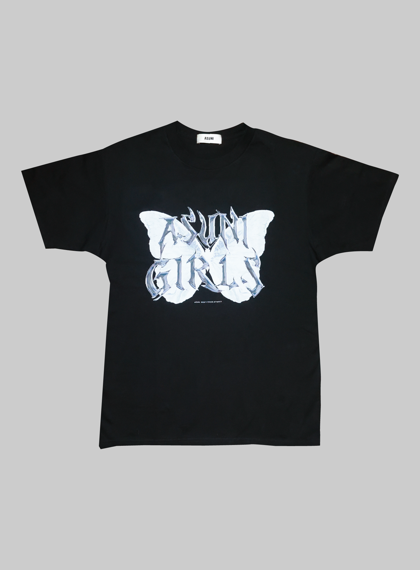 ‘ASUNI GIRLS’ asuniflies-print Short Sleeve Oversized T-shirt In Black