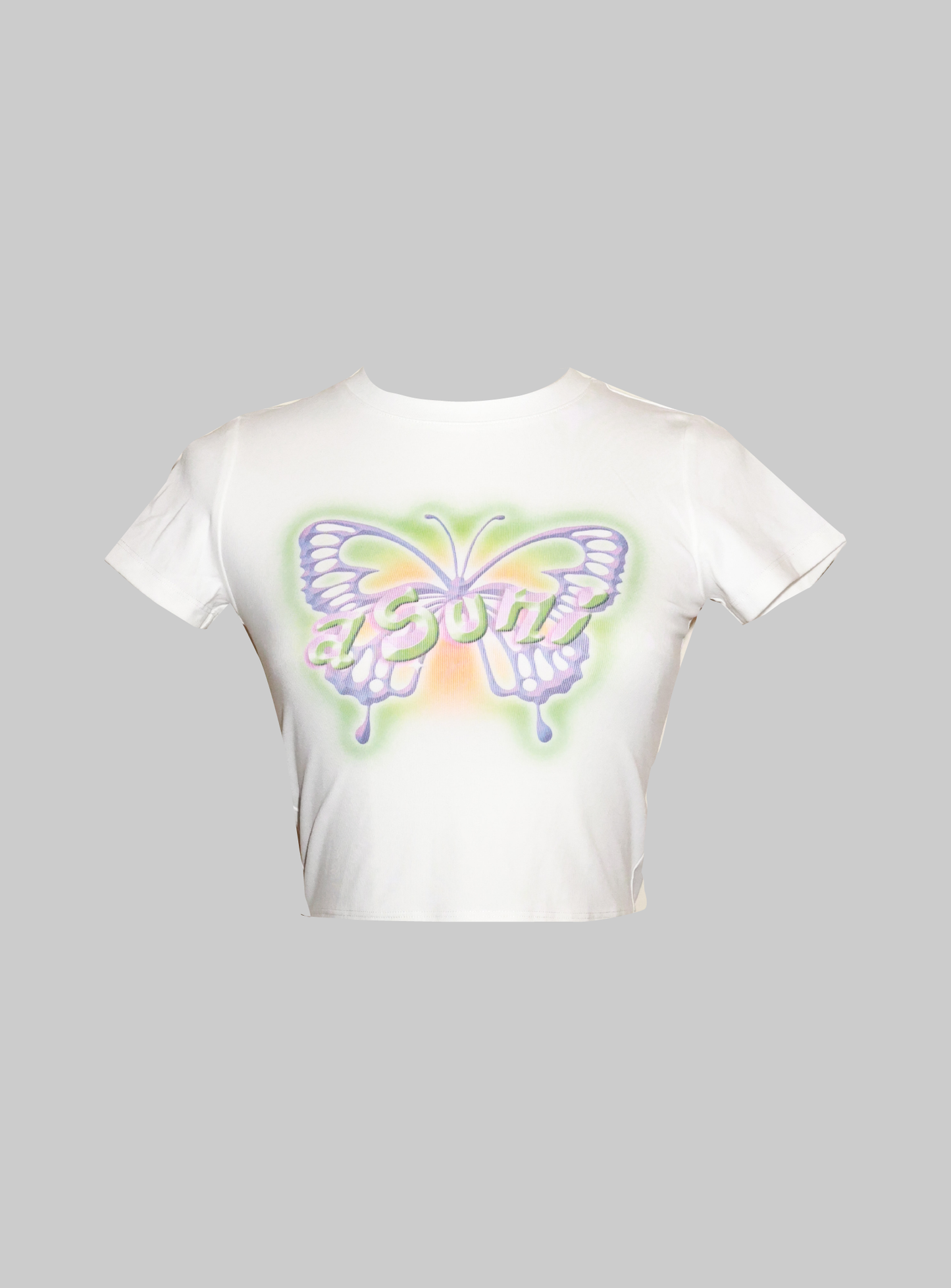 ‘asuni’ asuniflies-print Cropped T-shirt In White