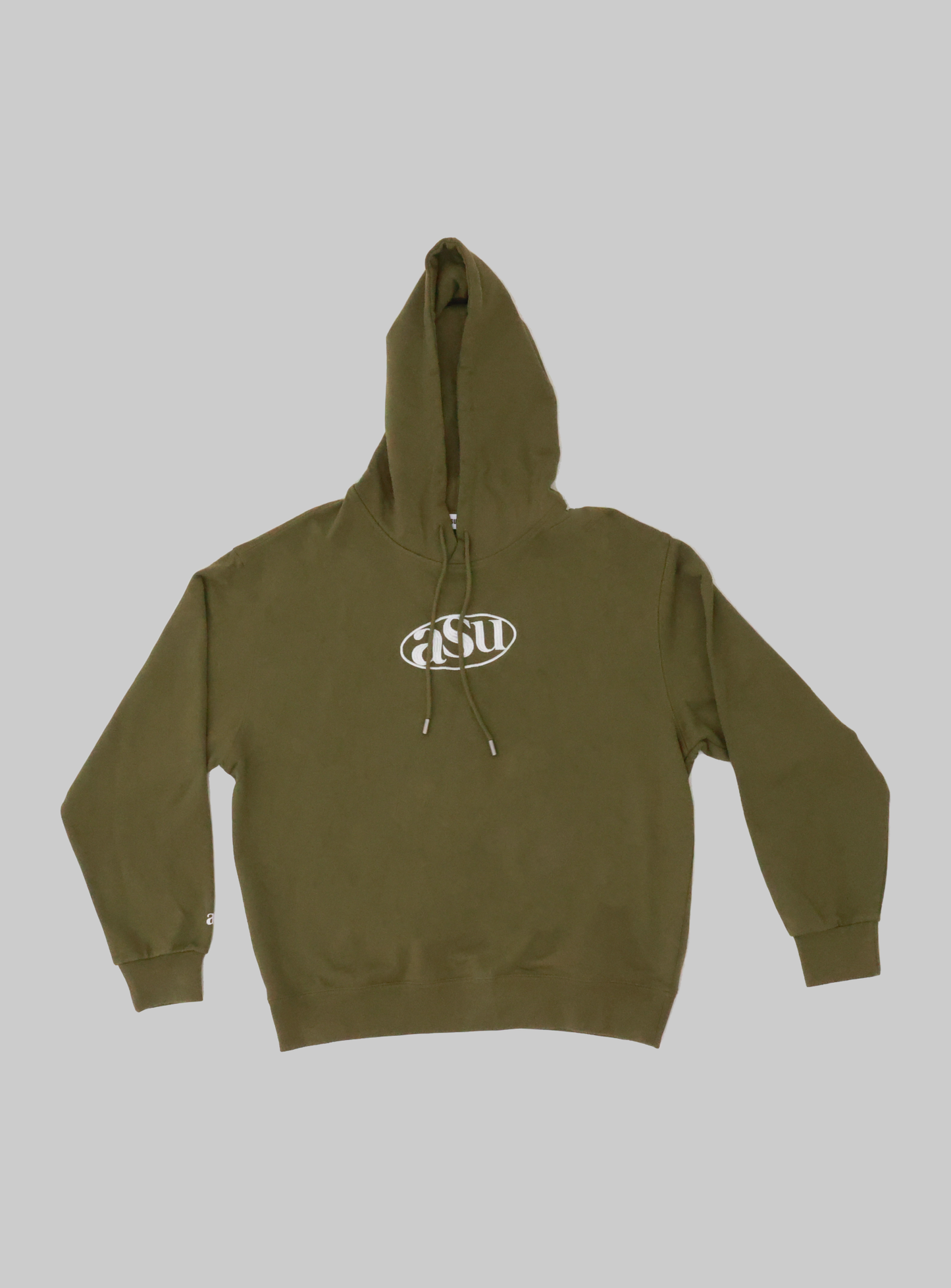 Embroidered ASUNI Hoodie In Green