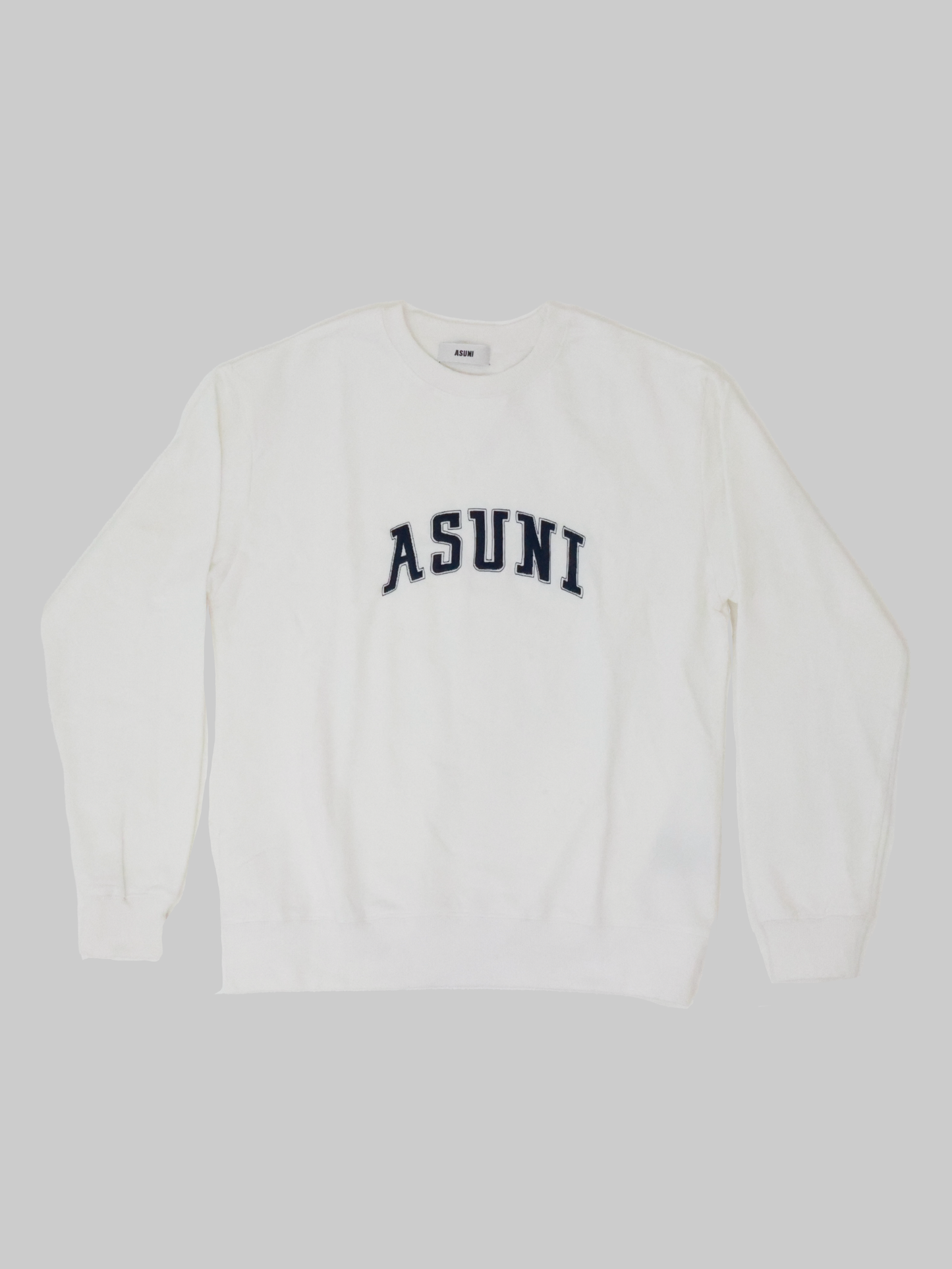 Flocked ASUNI Sweatshirt In White
